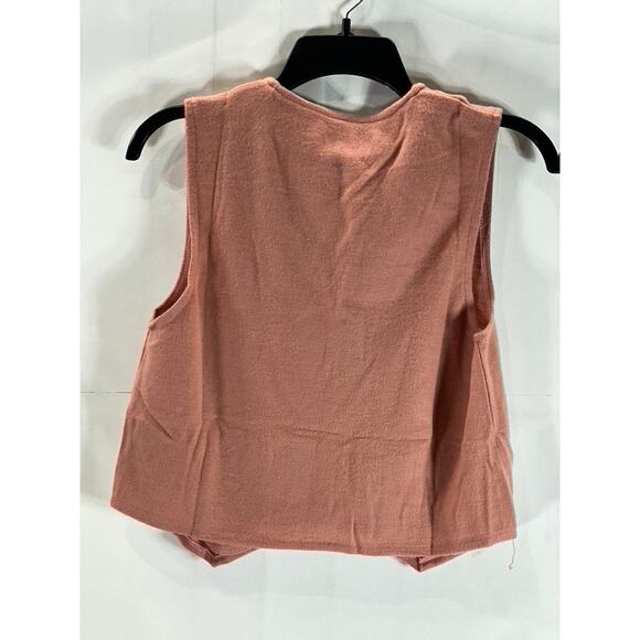 HELEN SUE Women's Rust Vintage Five-Button Sleeveless Vest SZ M - Picture 2 of 8